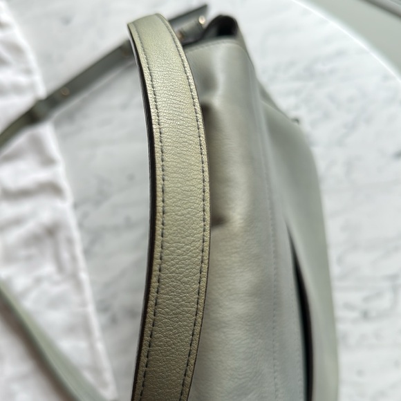 Chloé Faye Day Blue Grey Leather Shoulder Bag - Picture 6 of 13